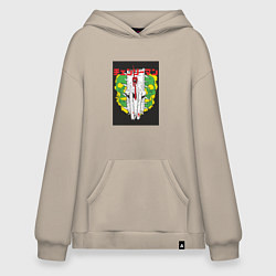 Толстовка-худи оверсайз Человек-бензопила Денджи бензопила, цвет: миндальный