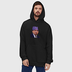 Толстовка-худи оверсайз Prison mike Michael Scott офис, цвет: черный — фото 2