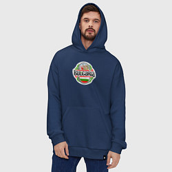 Толстовка-худи оверсайз Моя Болгария, цвет: тёмно-синий — фото 2