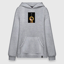 Толстовка-худи оверсайз Техен луна, цвет: меланж