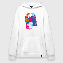 Толстовка-худи оверсайз Hip Hop DJ музыка, цвет: белый