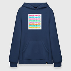 Толстовка-худи оверсайз BTS Dynamite, цвет: тёмно-синий