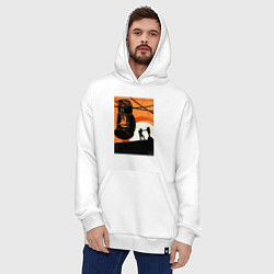 Толстовка-худи оверсайз Бокс тренировка, цвет: белый — фото 2