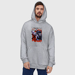 Толстовка-худи оверсайз Берсерк Berserk руны, цвет: меланж — фото 2