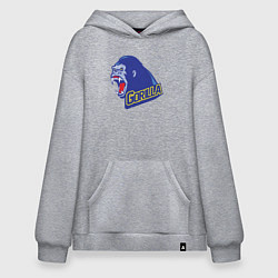 Толстовка-худи оверсайз Gorilla scream, цвет: меланж