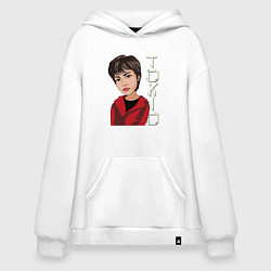 Толстовка-худи оверсайз Tokio - money heist, цвет: белый