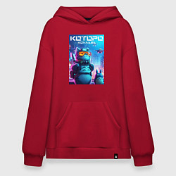 Толстовка-худи оверсайз Кибер Которо - коллаба, цвет: красный
