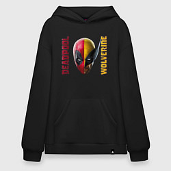 Толстовка-худи оверсайз Deadpool - Wolverine, цвет: черный