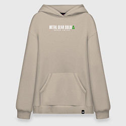 Толстовка-худи оверсайз Metal gear solid 3 Snake eater logo, цвет: миндальный