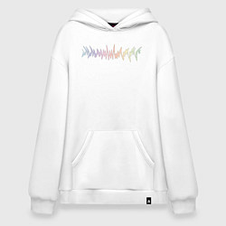 Толстовка-худи оверсайз Music art design, цвет: белый