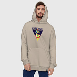 Толстовка-худи оверсайз Крис Пол, цвет: миндальный — фото 2