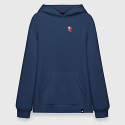 Толстовка-худи оверсайз Божья коровка маленькая, цвет: тёмно-синий