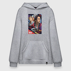 Толстовка-худи оверсайз Marty and doc, цвет: меланж