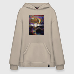 Толстовка-худи оверсайз Арт Soul, цвет: миндальный
