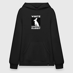 Толстовка-худи оверсайз White rabbit, цвет: черный