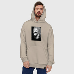 Толстовка-худи оверсайз Слипкнот кори тейлор, цвет: миндальный — фото 2