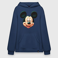 Толстовка-худи оверсайз Mickey mouse head, цвет: тёмно-синий