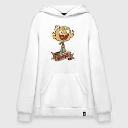 Толстовка-худи оверсайз Флэпджек - матрос, цвет: белый