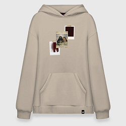 Толстовка-худи оверсайз Подруги, цвет: миндальный