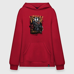 Толстовка-худи оверсайз Веном черный симбиот, цвет: красный
