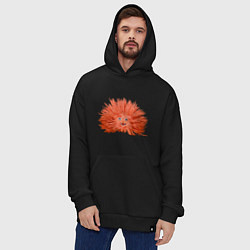 Толстовка-худи оверсайз Сartoon monster fluffy orange, цвет: черный — фото 2