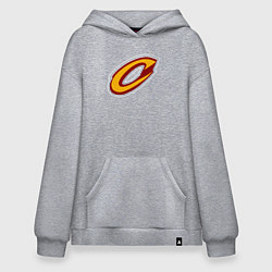 Толстовка-худи оверсайз Кливленд Кавальерс лого, цвет: меланж