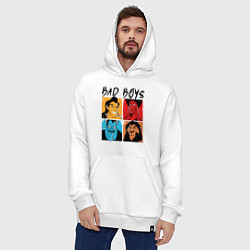 Толстовка-худи оверсайз Bad boys - villains, цвет: белый — фото 2