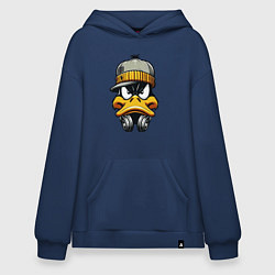 Толстовка-худи оверсайз Duffy Duck in headphones, цвет: тёмно-синий
