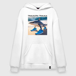 Худи оверсайз Tralalera tralala - brainrot shark memes