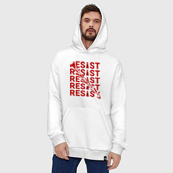 Толстовка-худи оверсайз Рассказ служанки - Resist, цвет: белый — фото 2