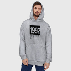 Толстовка-худи оверсайз Капающий 1992 год, цвет: меланж — фото 2