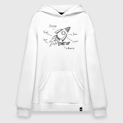 Худи оверсайз Ракета - стартап