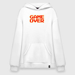 Толстовка-худи оверсайз Конец игры 8 бит, цвет: белый