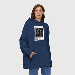 Толстовка-худи оверсайз Джон Джонс постер, цвет: тёмно-синий — фото 2