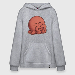 Толстовка-худи оверсайз Такопи, цвет: меланж