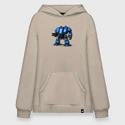 Толстовка-худи оверсайз Боевая шагающая машина Дредноут, цвет: миндальный