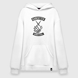 Толстовка-худи оверсайз Haircutter, цвет: белый