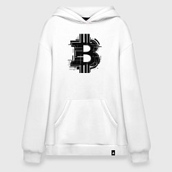 Толстовка-худи оверсайз Urban биткоин, цвет: белый