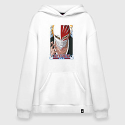 Толстовка-худи оверсайз Блич Ичиго Куросаки в маске, цвет: белый