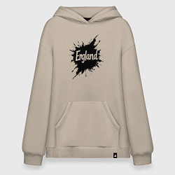 Толстовка-худи оверсайз Чернильная Англия, цвет: миндальный
