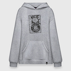 Толстовка-худи оверсайз Когда нет слов - говорит музыка, цвет: меланж