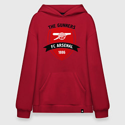 Толстовка-худи оверсайз FC Arsenal: The Gunners, цвет: красный