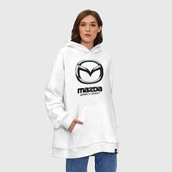 Толстовка-худи оверсайз Mazda Zoom-Zoom, цвет: белый — фото 2