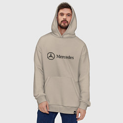 Толстовка-худи оверсайз Mercedes Logo, цвет: миндальный — фото 2