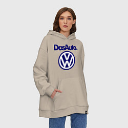 Толстовка-худи оверсайз Volkswagen Das Auto, цвет: миндальный — фото 2