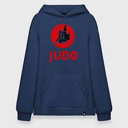 Толстовка-худи оверсайз Judo, цвет: тёмно-синий