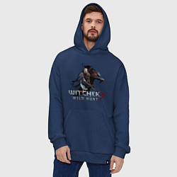 Толстовка-худи оверсайз The Witcher 3, цвет: тёмно-синий — фото 2