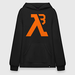 Толстовка-худи оверсайз Half-Life 3: Orange, цвет: черный