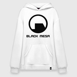 Толстовка-худи оверсайз Black Mesa: Logo, цвет: белый
