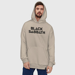 Толстовка-худи оверсайз Black Sabbath, цвет: миндальный — фото 2